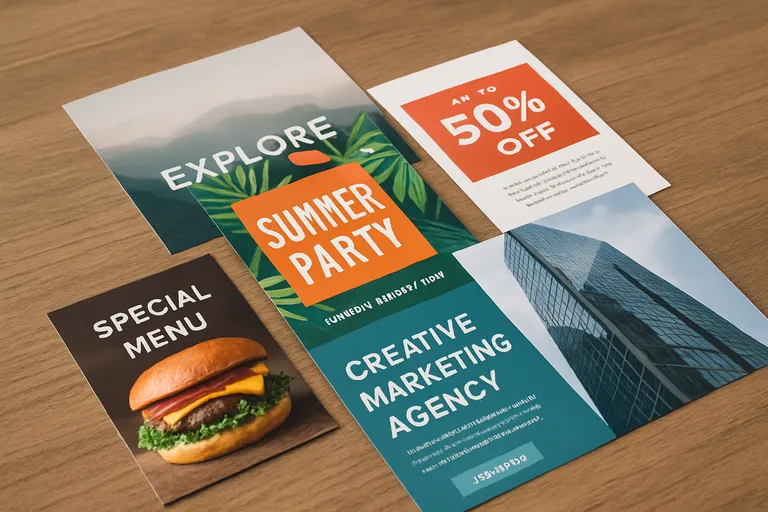 Flyers in diverse formaten en hun toepassingen