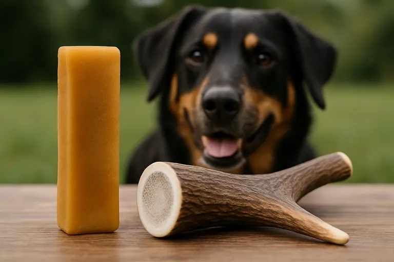 Vergelijking met andere kauwsnacks zoals hertengeweien